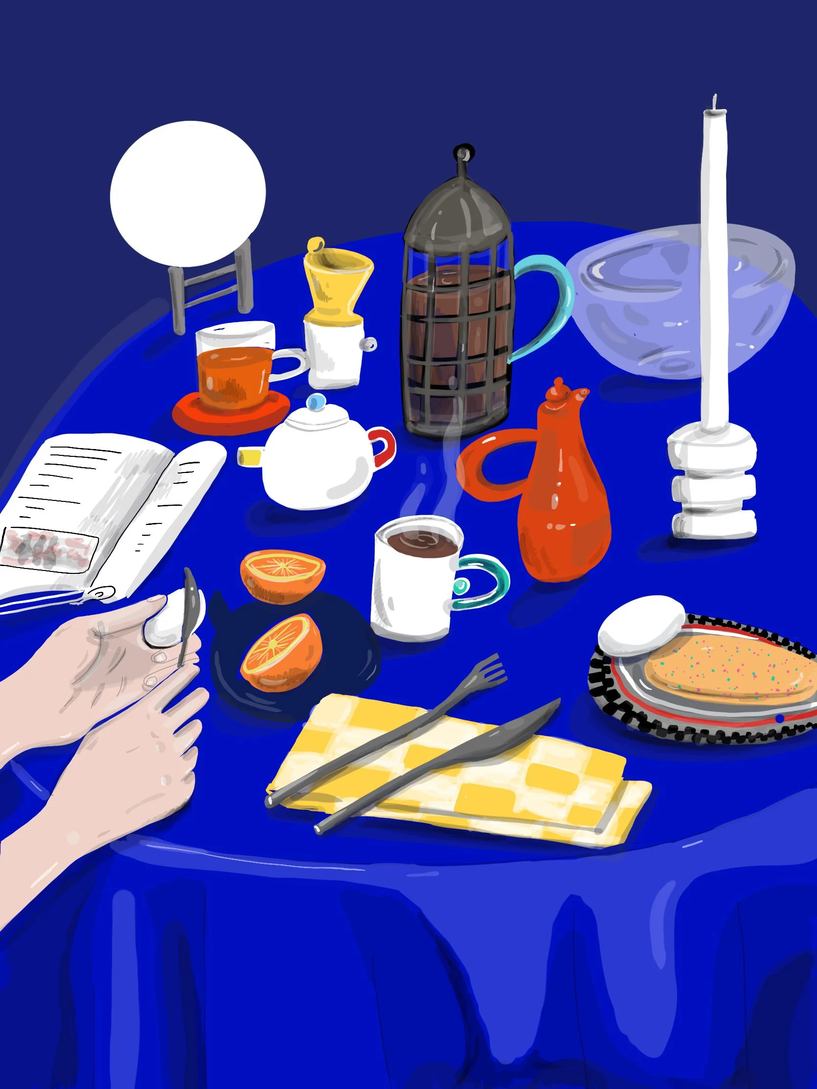 Collection of digital illustrations crafted with Procreate and Photoshop