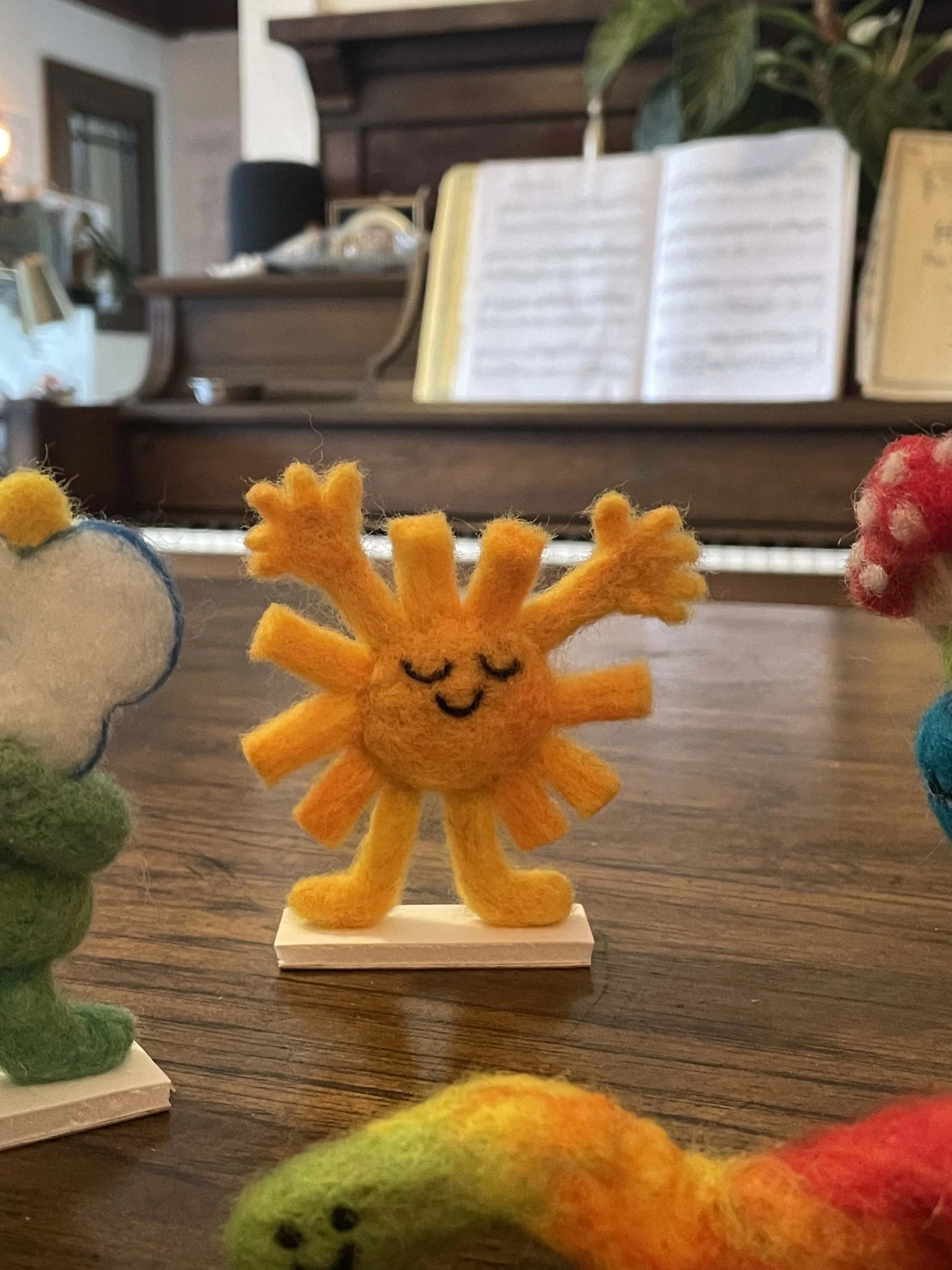 Needle felted puppet creatures for personal projects