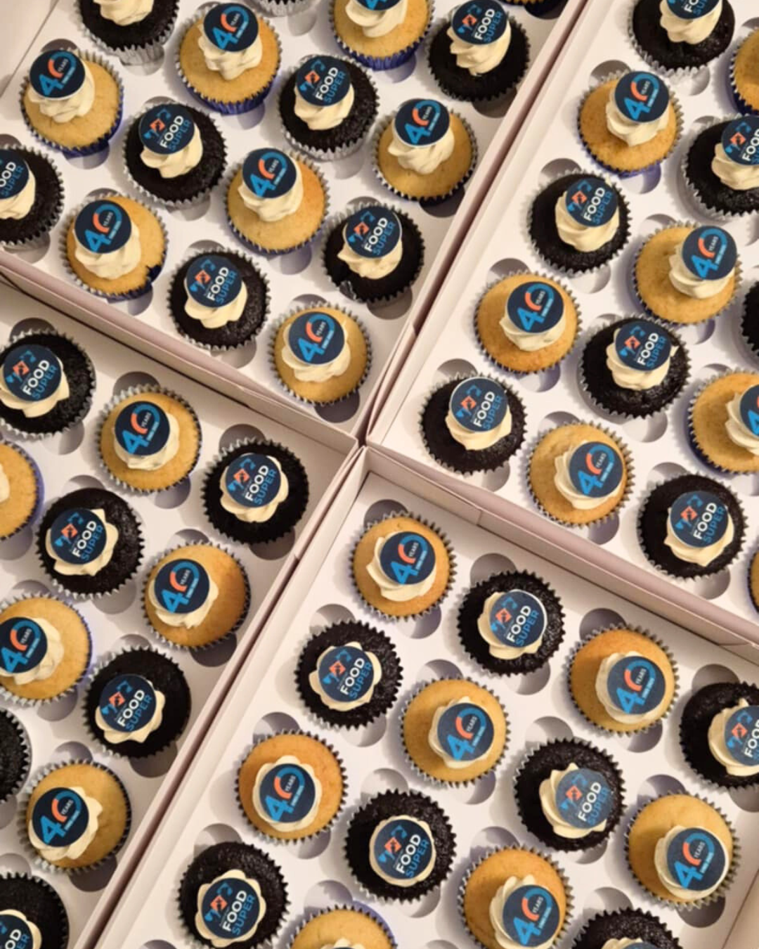 logo branded cupcakes
