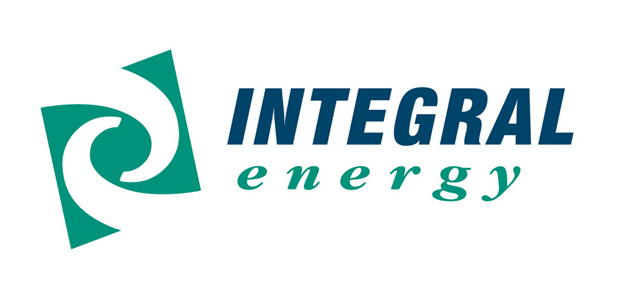 Logo of Integral Energy with a stylized swirl symbol and the company name in blue and green text.