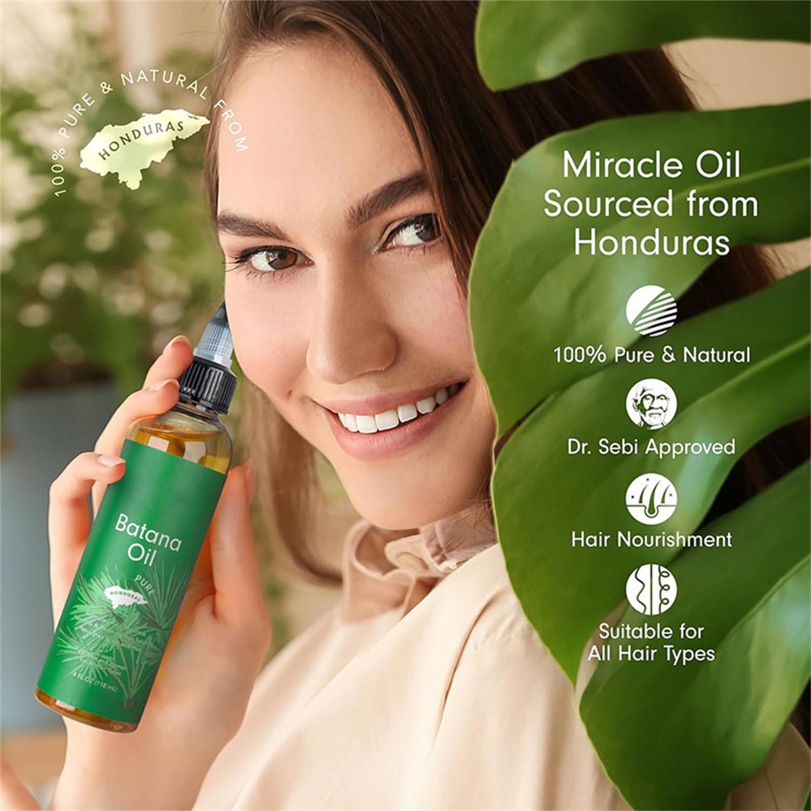 Batana Oil for Hair Growth – 100% Pure & Organic | 4 fl oz | Natural Hair Growth & Deep Conditioning Oil for Damaged Hair, Eyelashes, Eyebrows & Skin