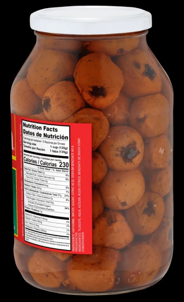 GOYA Tejocote – Manzanilla 32 oz – Traditional Mexican Fruit in Syrup for Ponche Navideño
