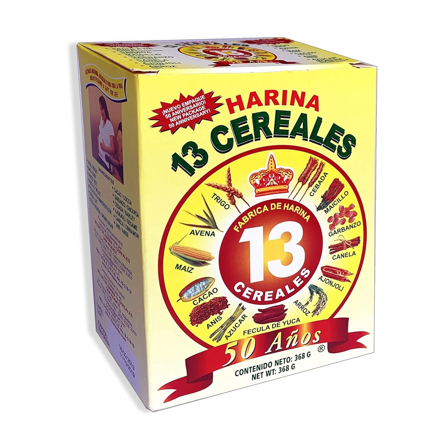 Harina 13 Cereales El Atol, 13oz – 100% Natural Cereal Mix from Guatemala