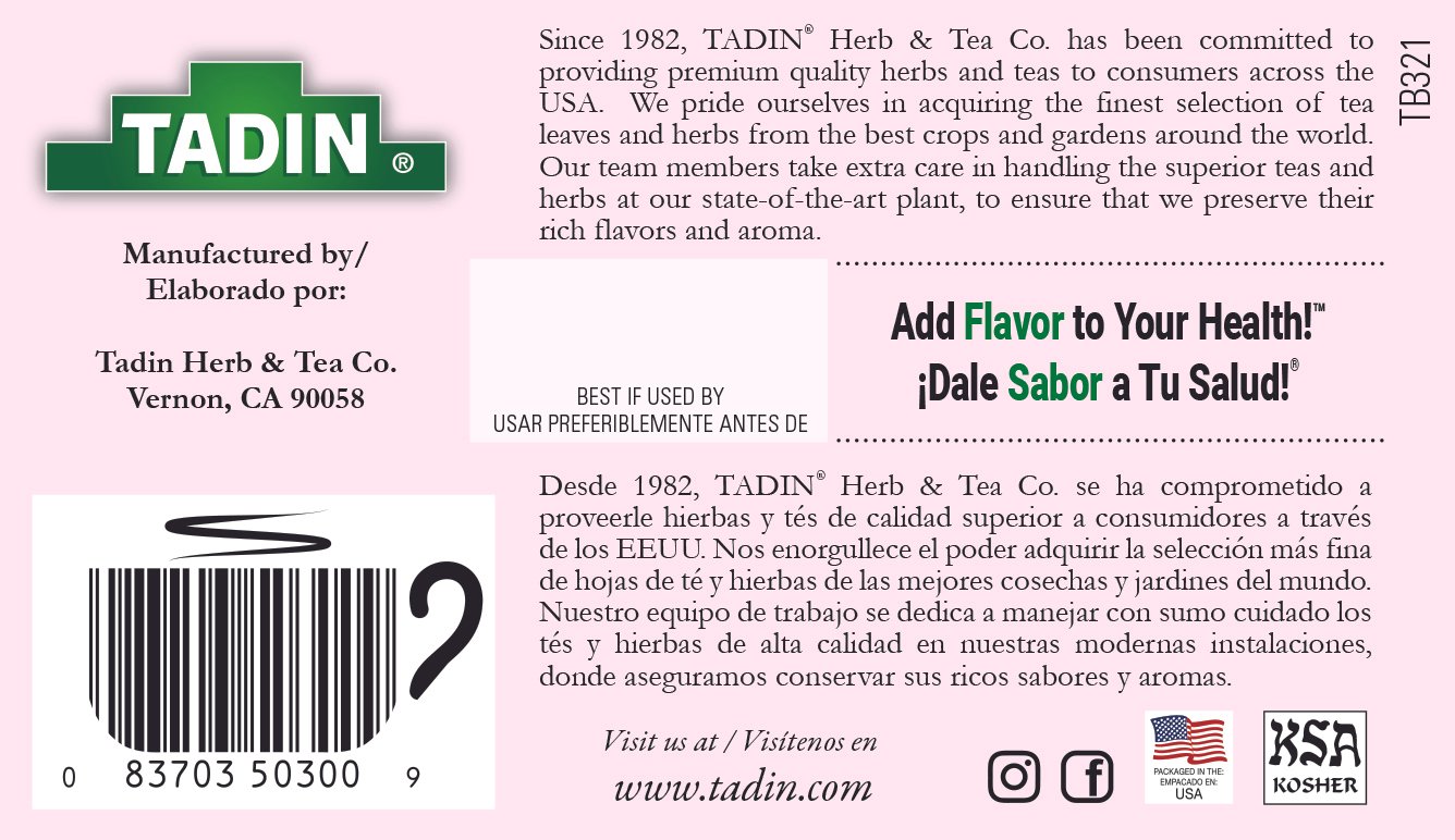 Tadin Seven Blossoms Tea, Herbal Tea, Caffeine-Free, 24 Tea Bags