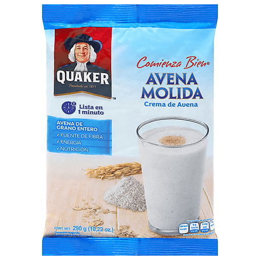 Quaker Avena Molida, 290g | Ground Oats for Smooth and Nutritious Oatmeal