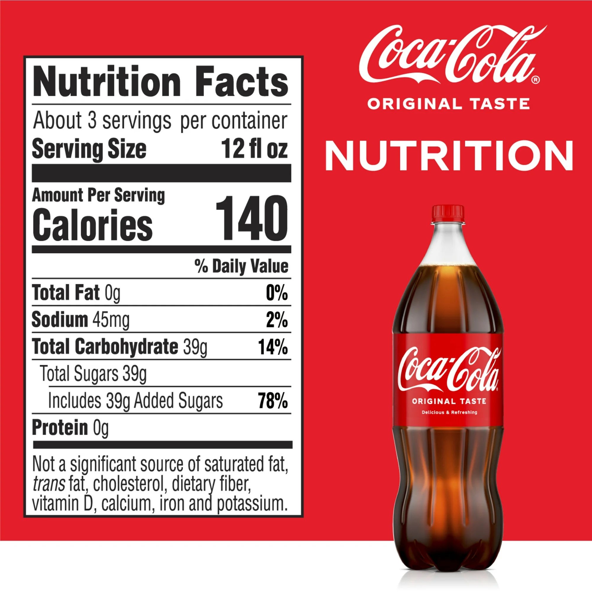 Coca-Cola Soda Pop, 2 Liters Bottle | Classic Refreshing Soft Drink