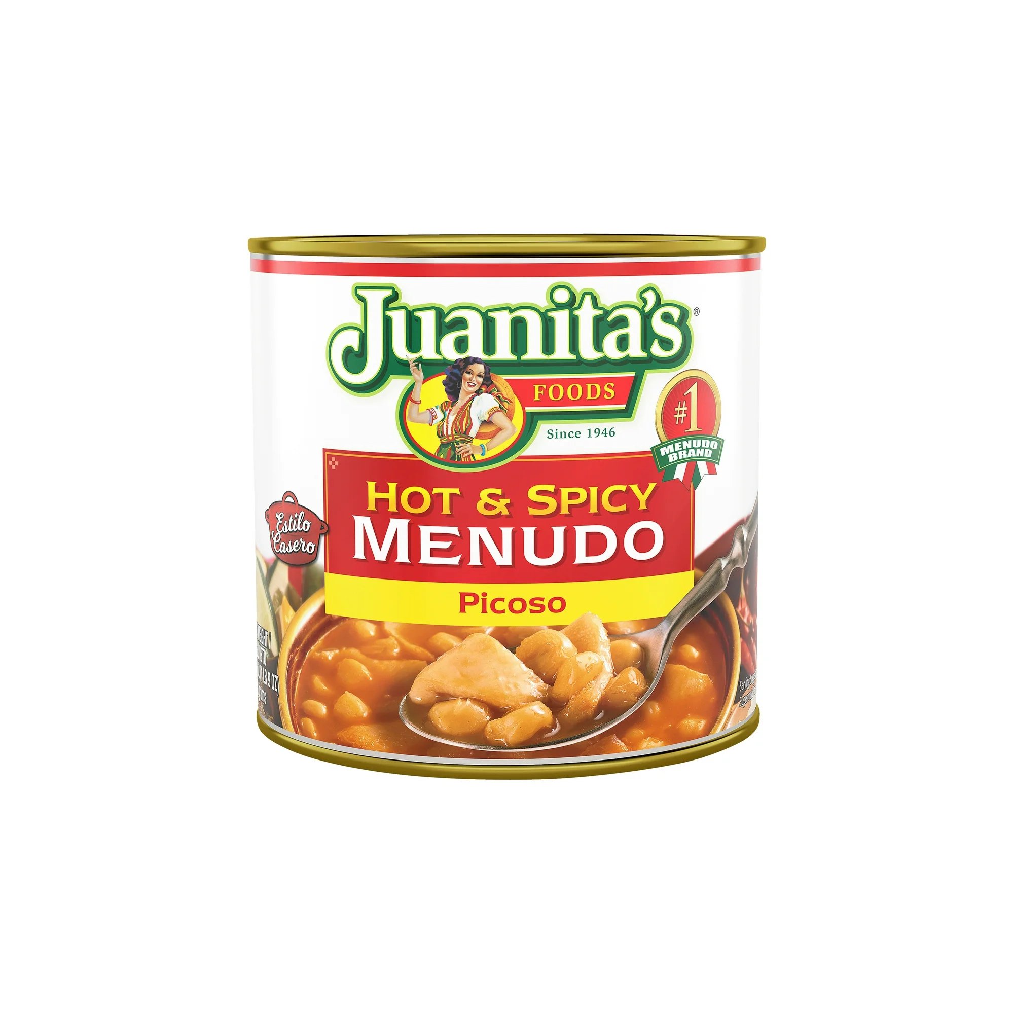 Juanita’s Foods Hot & Spicy Menudo Soup, Ready to Serve – 1 lb 9 oz Can