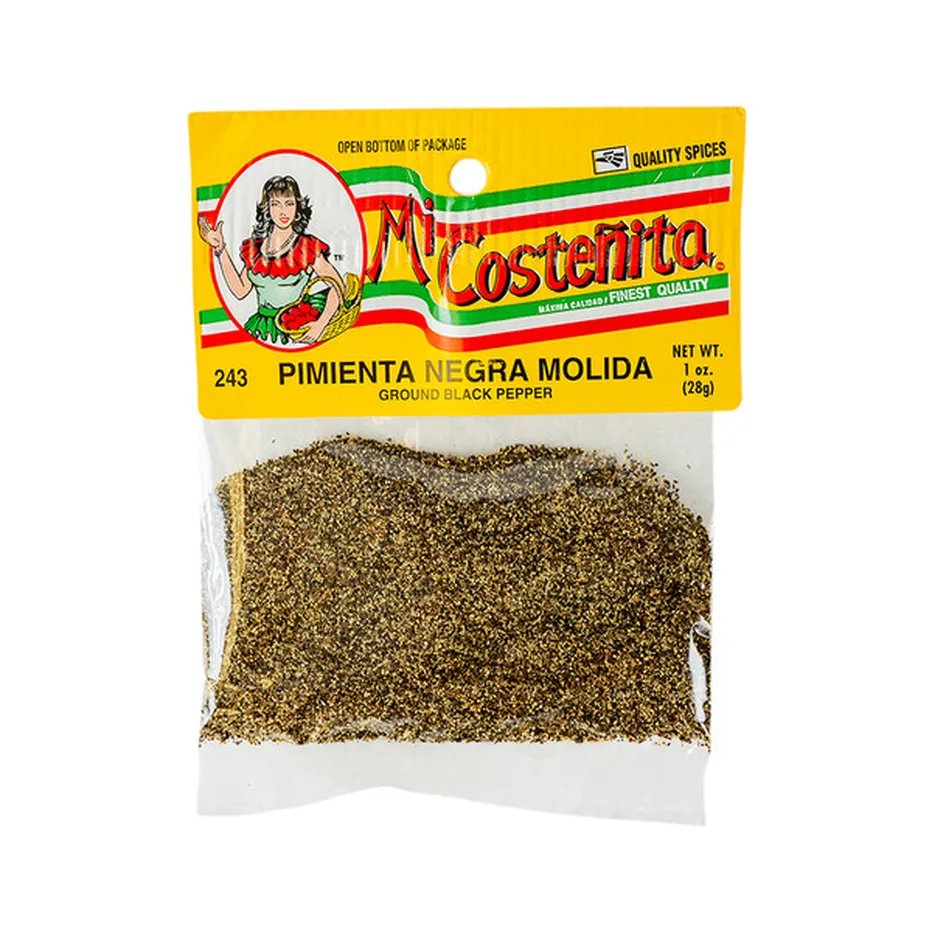Mi Costeñita Pimienta Negra Molida, 1oz (Ground Black Pepper)