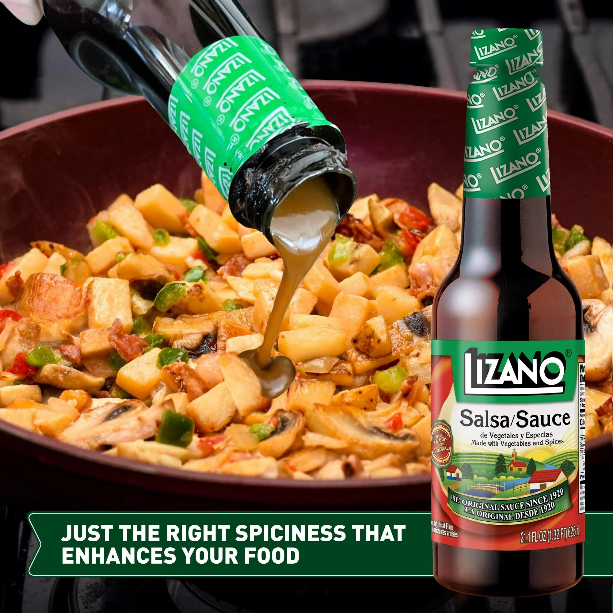 Lizano Sauce Original Flavor, Made with Vegetables and Spices, 21.1 fl oz