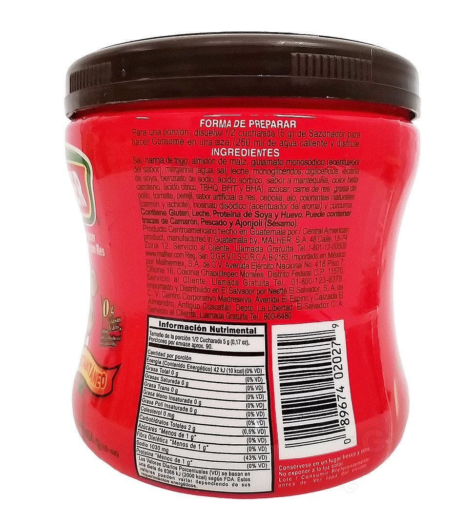 Malher Tomato Beef Bouillon, 16 oz - Consomé de Tomate y Res