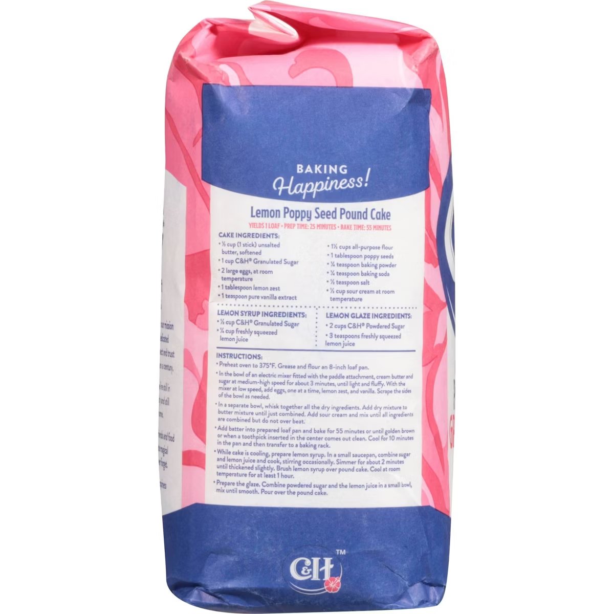 C&H Premium Pure Cane Granulated Sugar 4 lbs – High-Quality Sweetener for All Your Baking Needs
