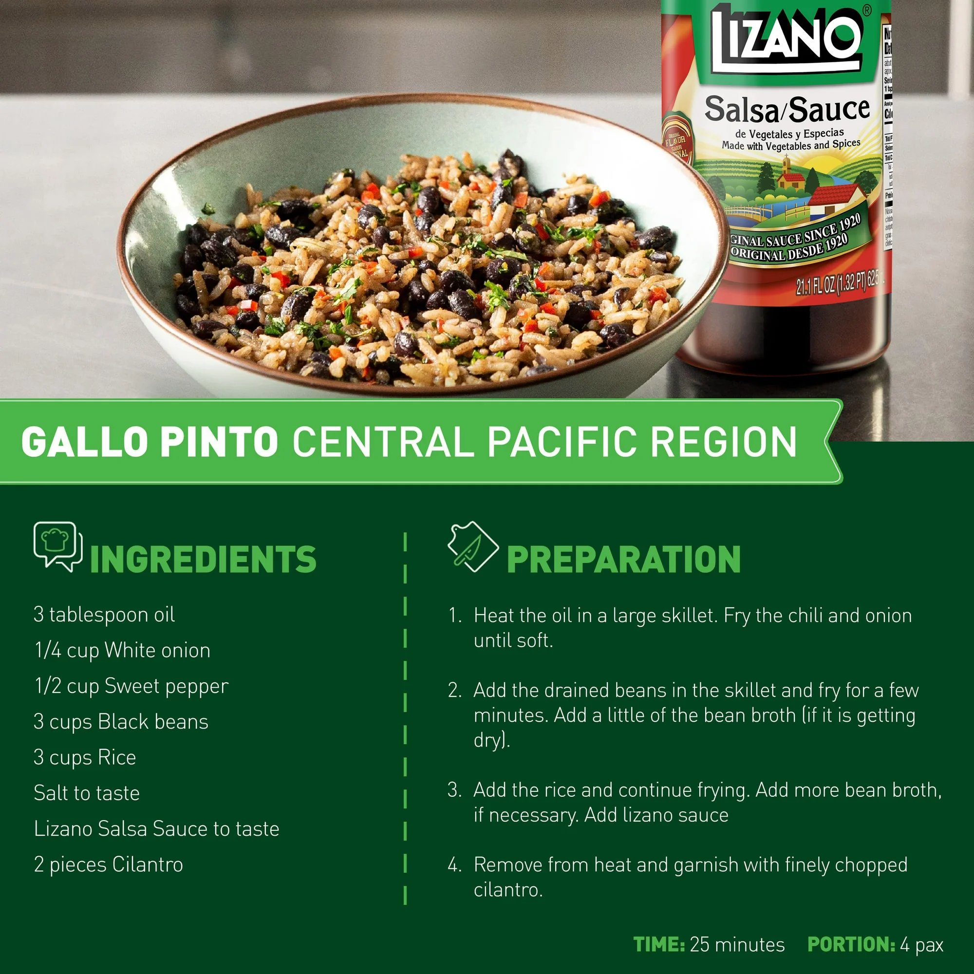Lizano Sauce Original Flavor, Made with Vegetables and Spices, 21.1 fl oz