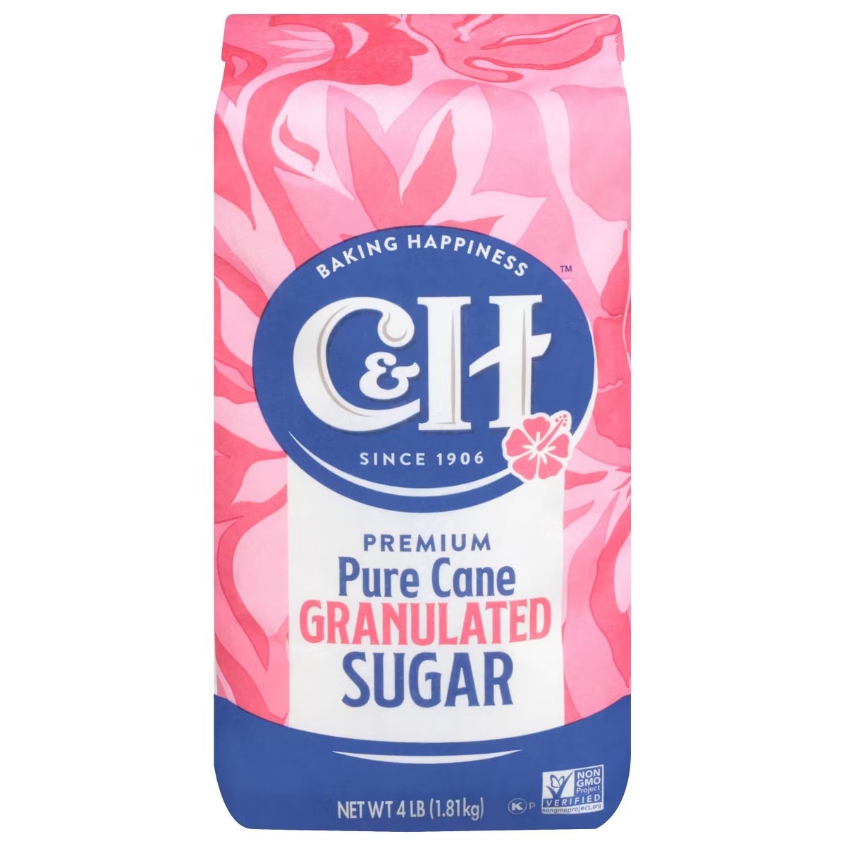 C&H Premium Pure Cane Granulated Sugar 4 lbs – High-Quality Sweetener for All Your Baking Needs
