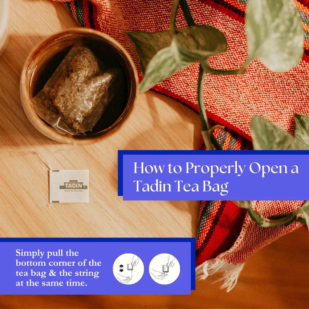 Tadin Lemon Ginger Tea, Caffeine-Free Herbal Tea, 24 Tea Bags