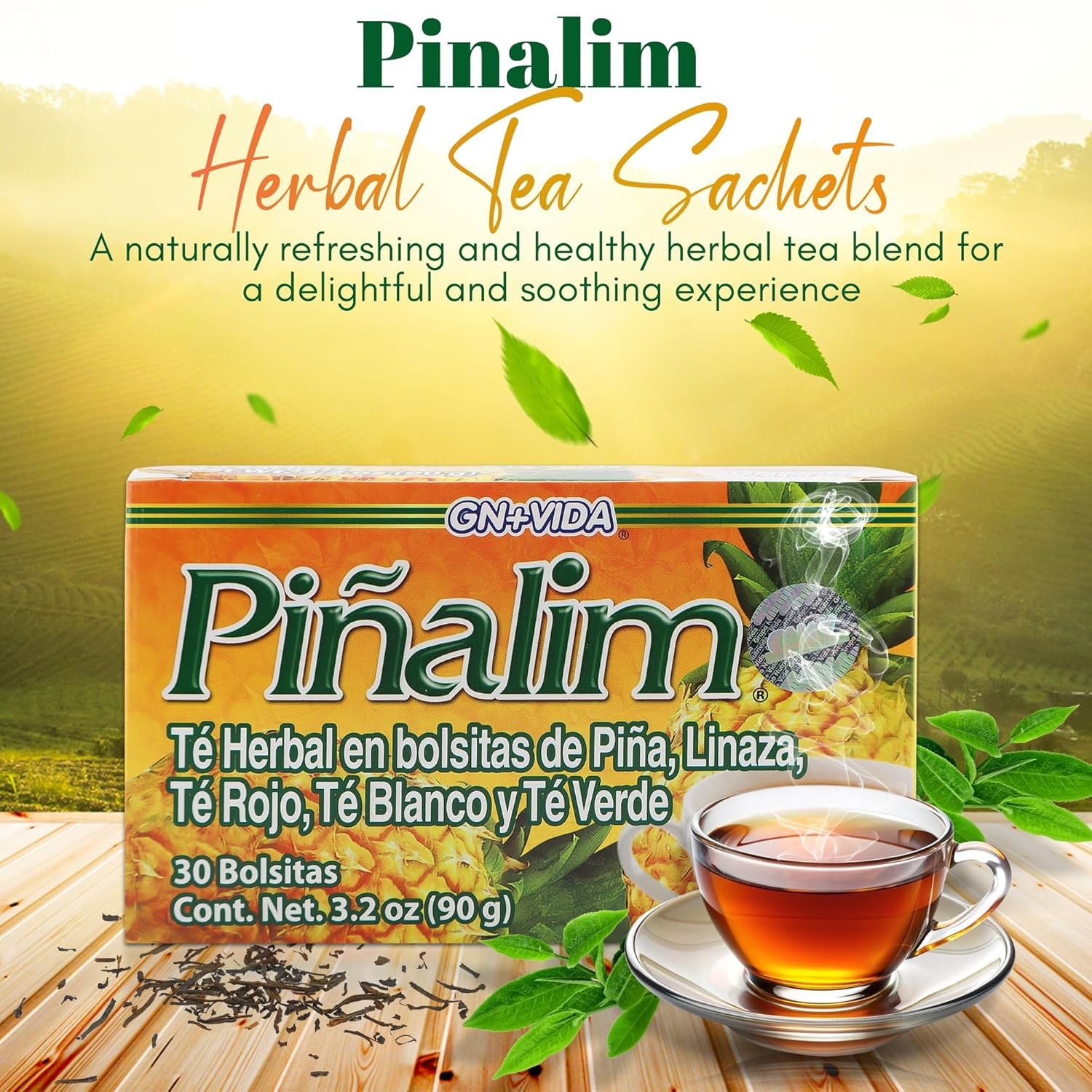 Pinalim Pineapple Tea Extra Strength | 30 Tea Bags | Natural Detox & Weight Support
