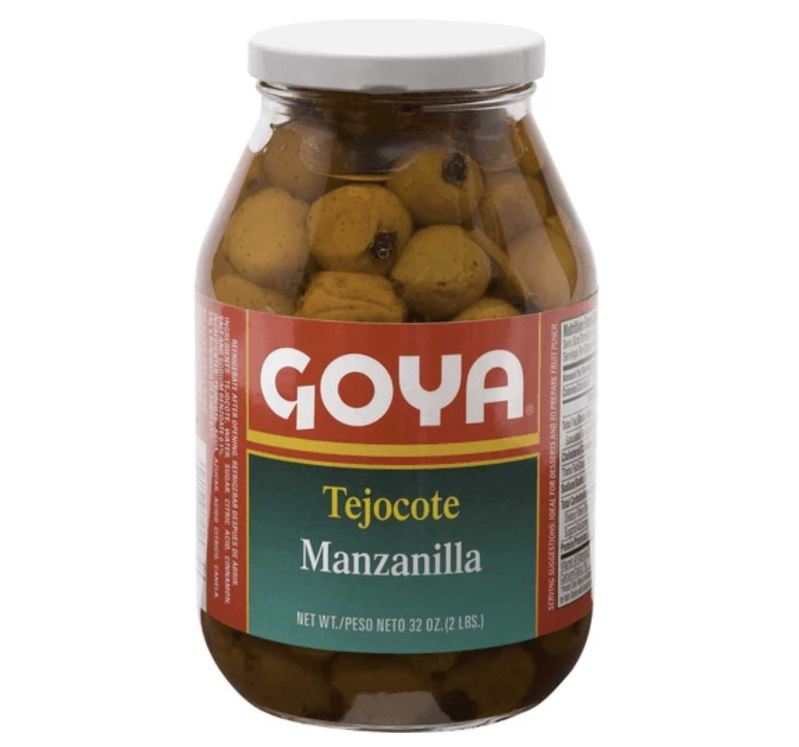 GOYA Tejocote – Manzanilla 32 oz – Traditional Mexican Fruit in Syrup for Ponche Navideño