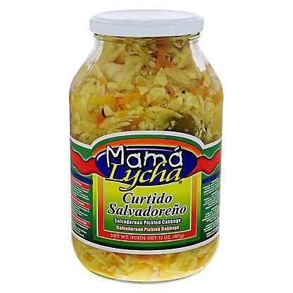 Mama Lycha Curtido Salvadoreño (Salvadoran Pickled Cabbage) 32 oz – Authentic, Tangy, and Flavorful Side Dish