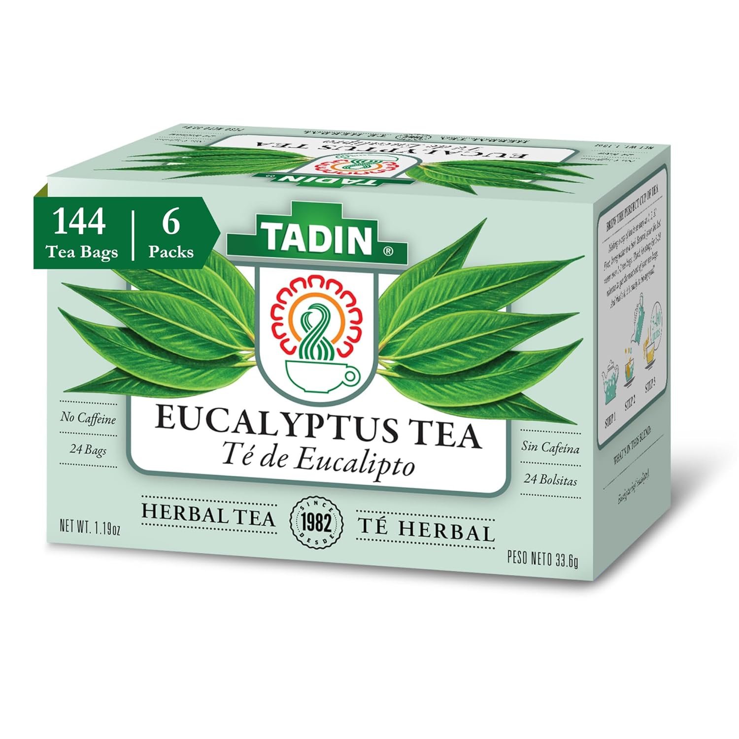 Tadin Eucalyptus Tea, Herbal Tea, Caffeine Free, 24 Tea Bags