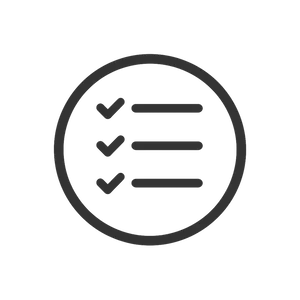 Icon of three horizontal sliders for settings or controls