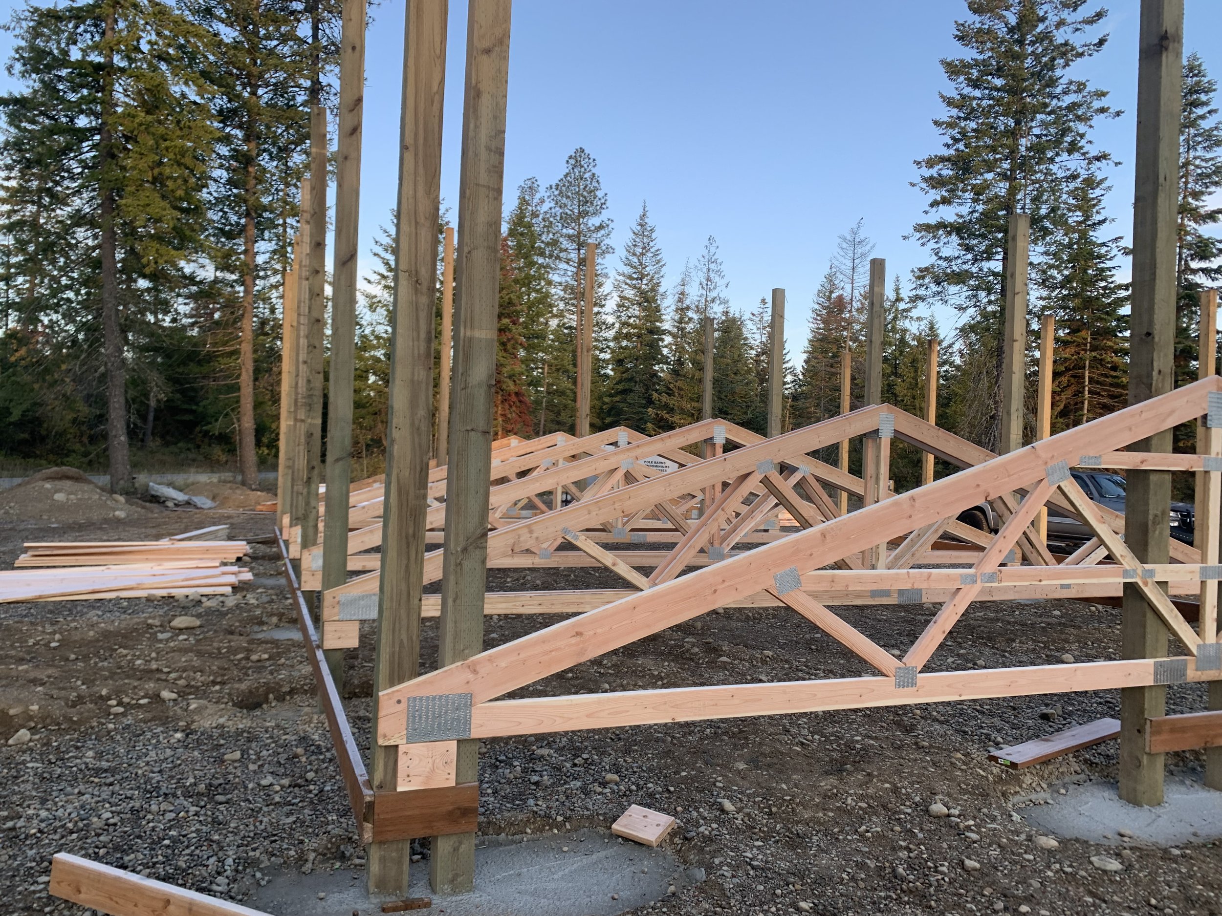 Shop roof framing