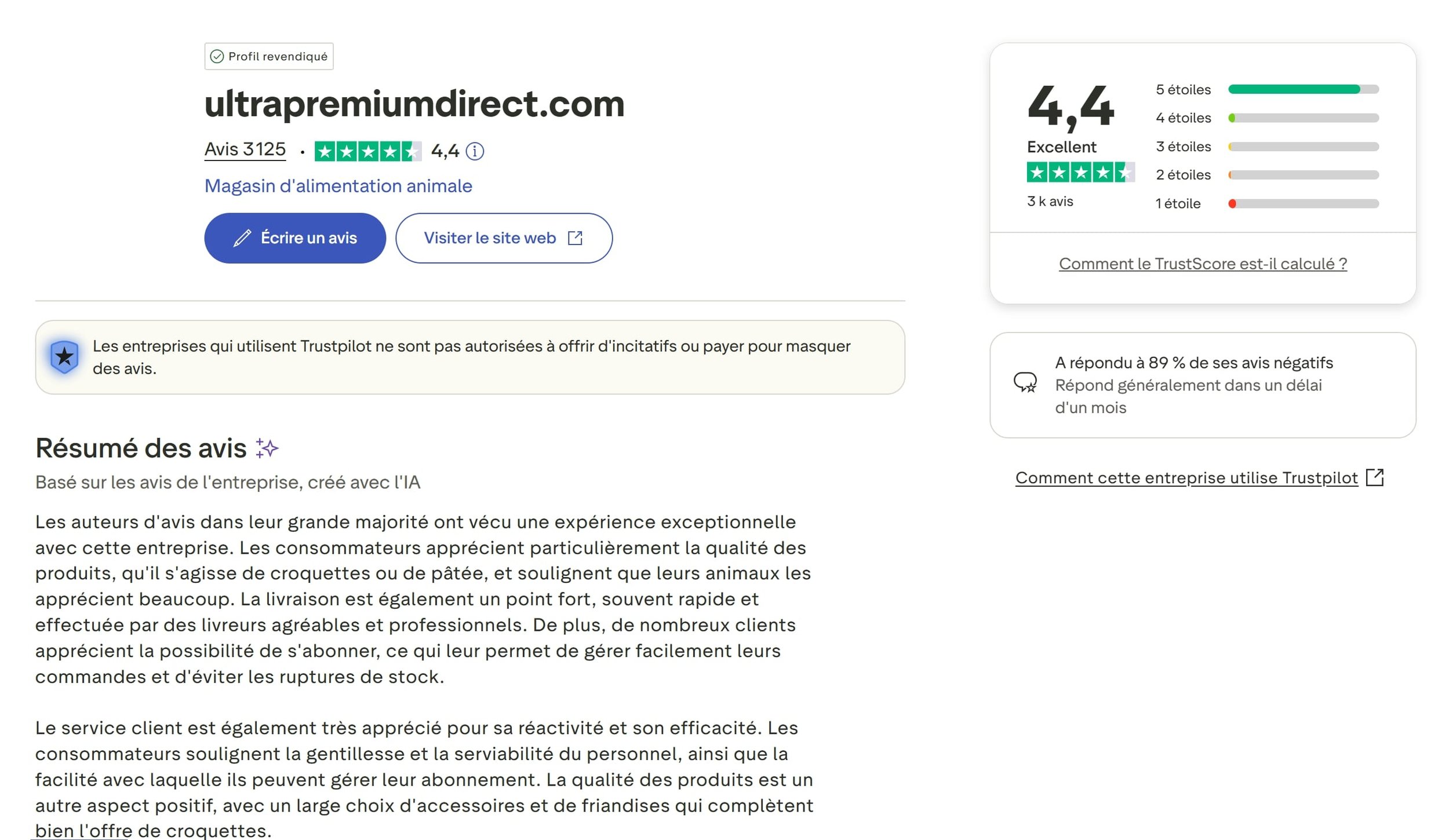 trustpilot ultra premium
