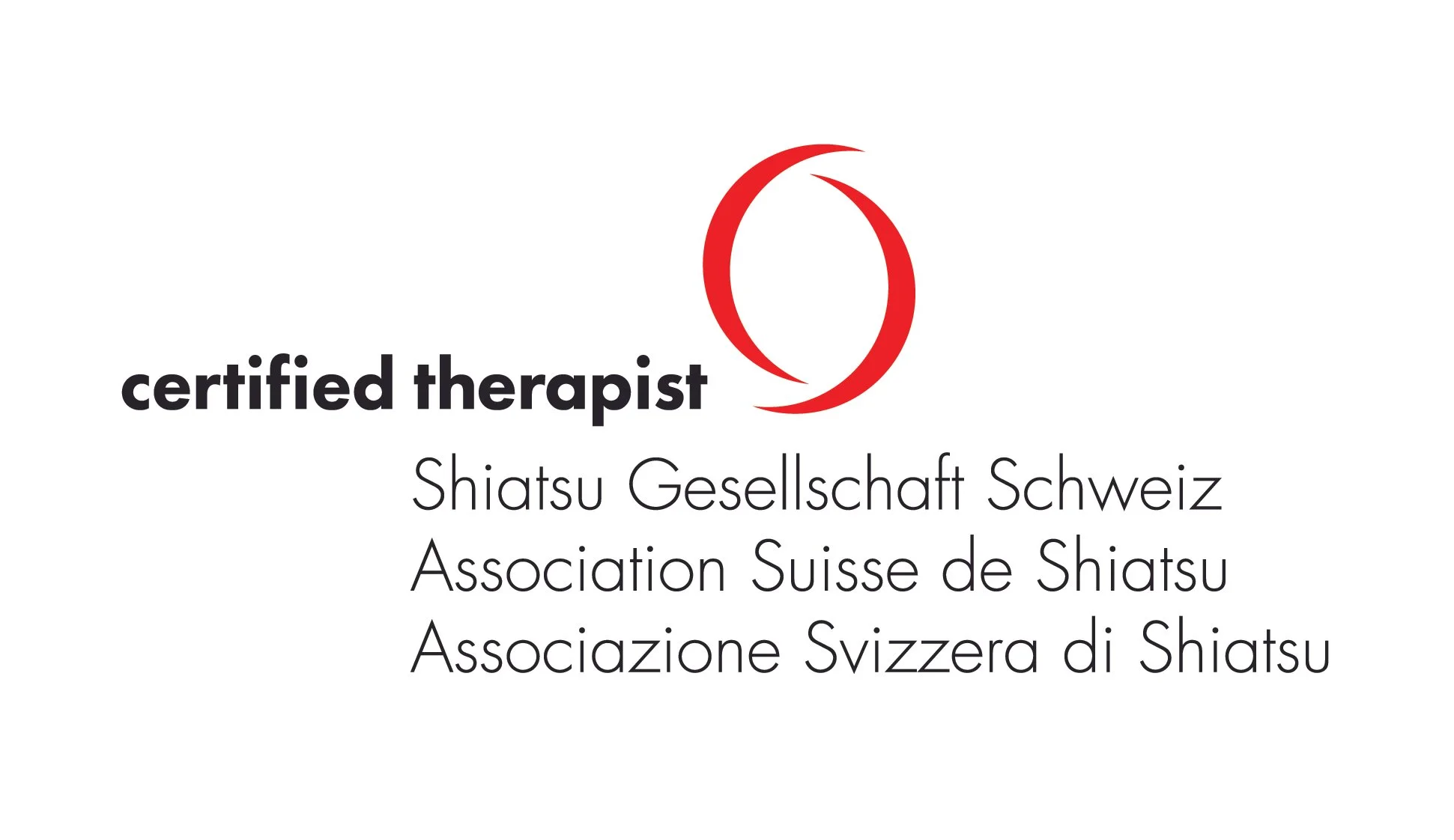 Logo der Shiatsu Gesellschaft Schweiz als Nachweis für höchste Qualitätsstandards in der Körpertherapie.