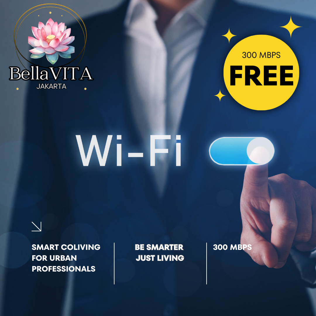 Bella VITA Jakarta Internet speed test results showing download speed of 326.45 Mbps, upload speed of 107.45 Mbps, and ping of 3 ms, conducted by PT. Telekomunikasi Indonesia in Bekasi, with options to change server and evaluate network performance.