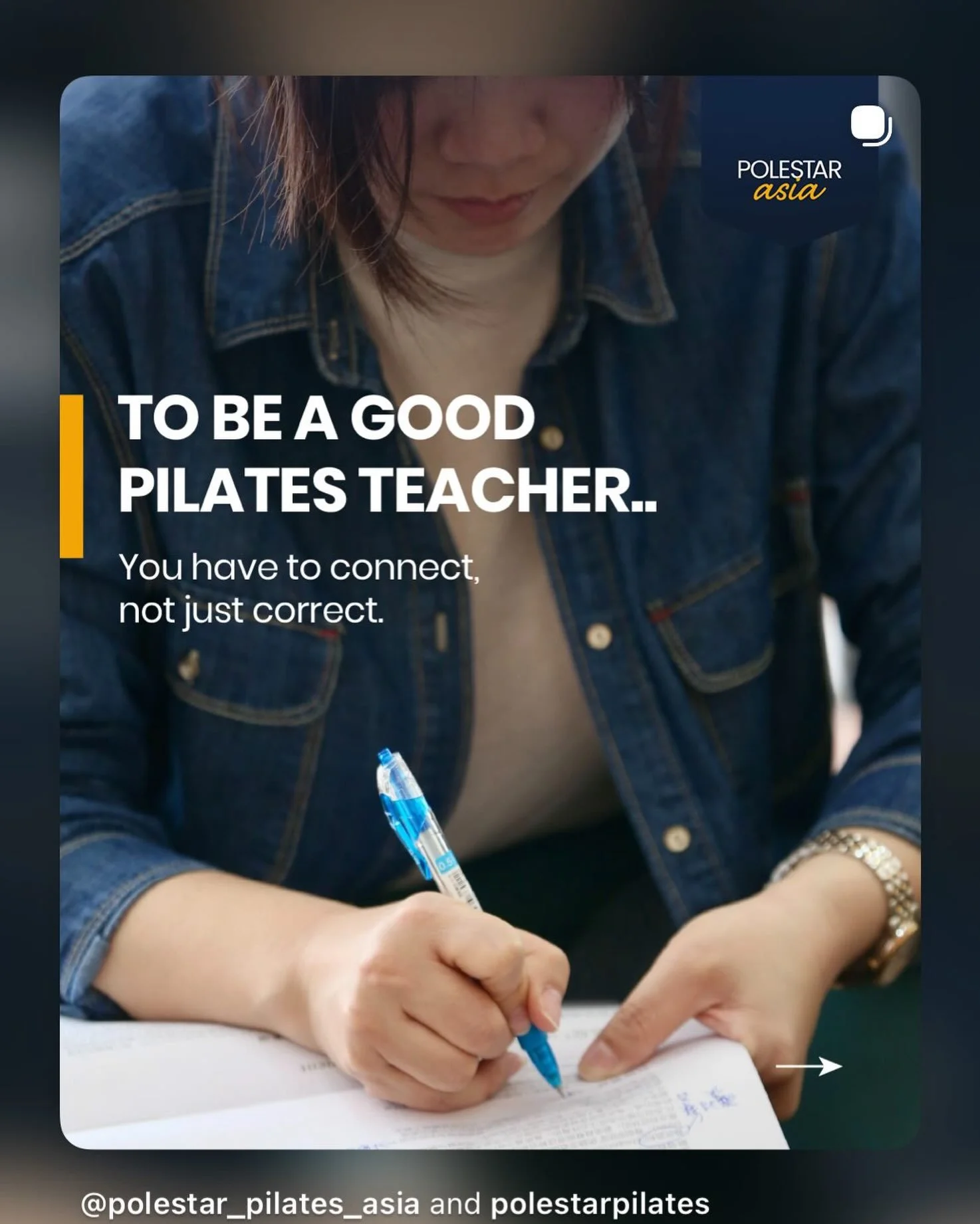 Most of our Studio Instructors are Polestar trained, which is why the quality of Instruction is so high. 

We have learnt how to adapt our teaching to meet the needs of the client in front of us, tailoring movement so our Clients can achieve their go