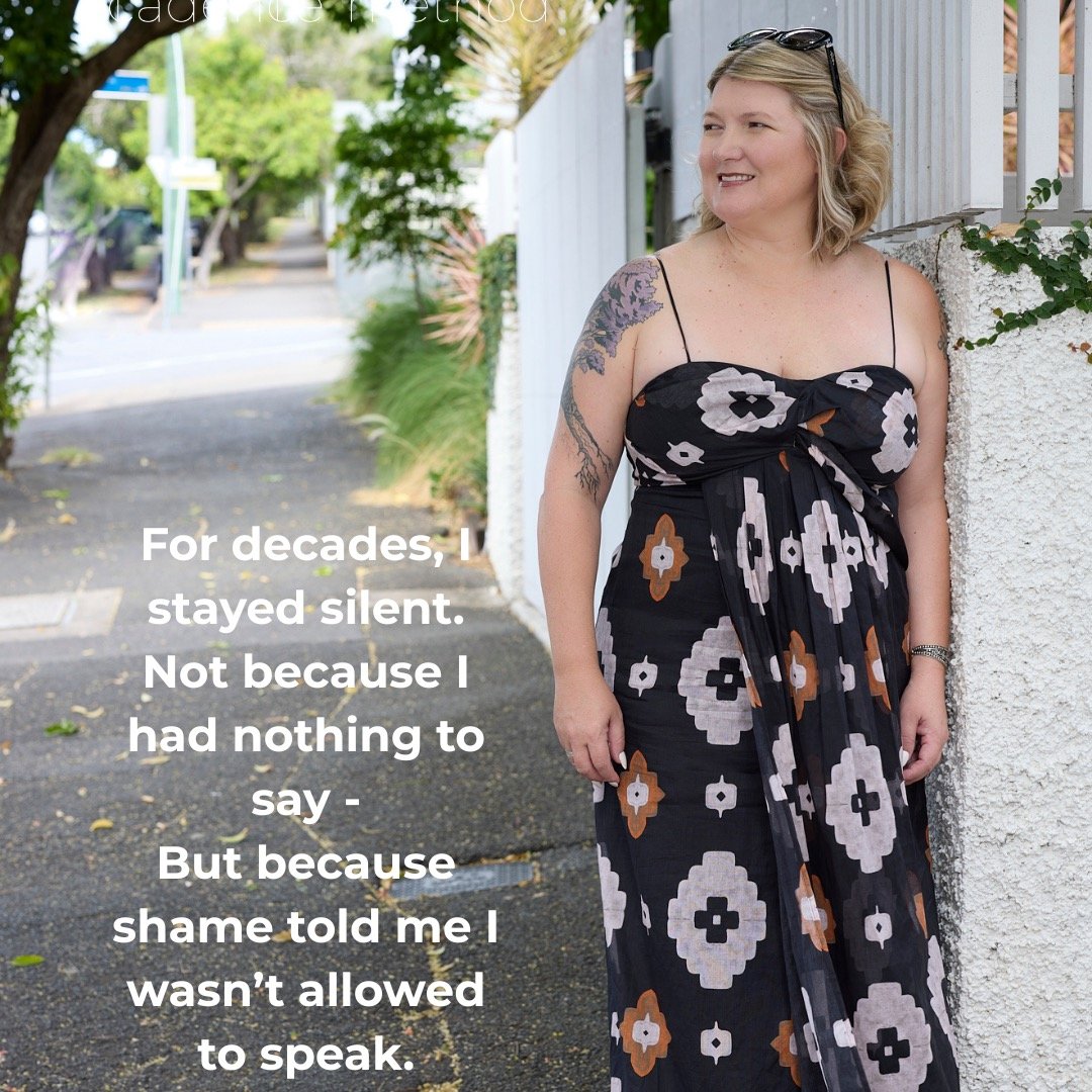 𝗙𝗼𝗿 𝗱𝗲𝗰𝗮𝗱𝗲𝘀, 𝗜 𝘀𝘁𝗮𝘆𝗲𝗱 𝘀𝗶𝗹𝗲𝗻𝘁.
Not because I had nothing to say -
But because shame told me I wasn&rsquo;t allowed to speak.

That my past made me unworthy.
That visibility was dangerous.
That if people really knew who I was, it