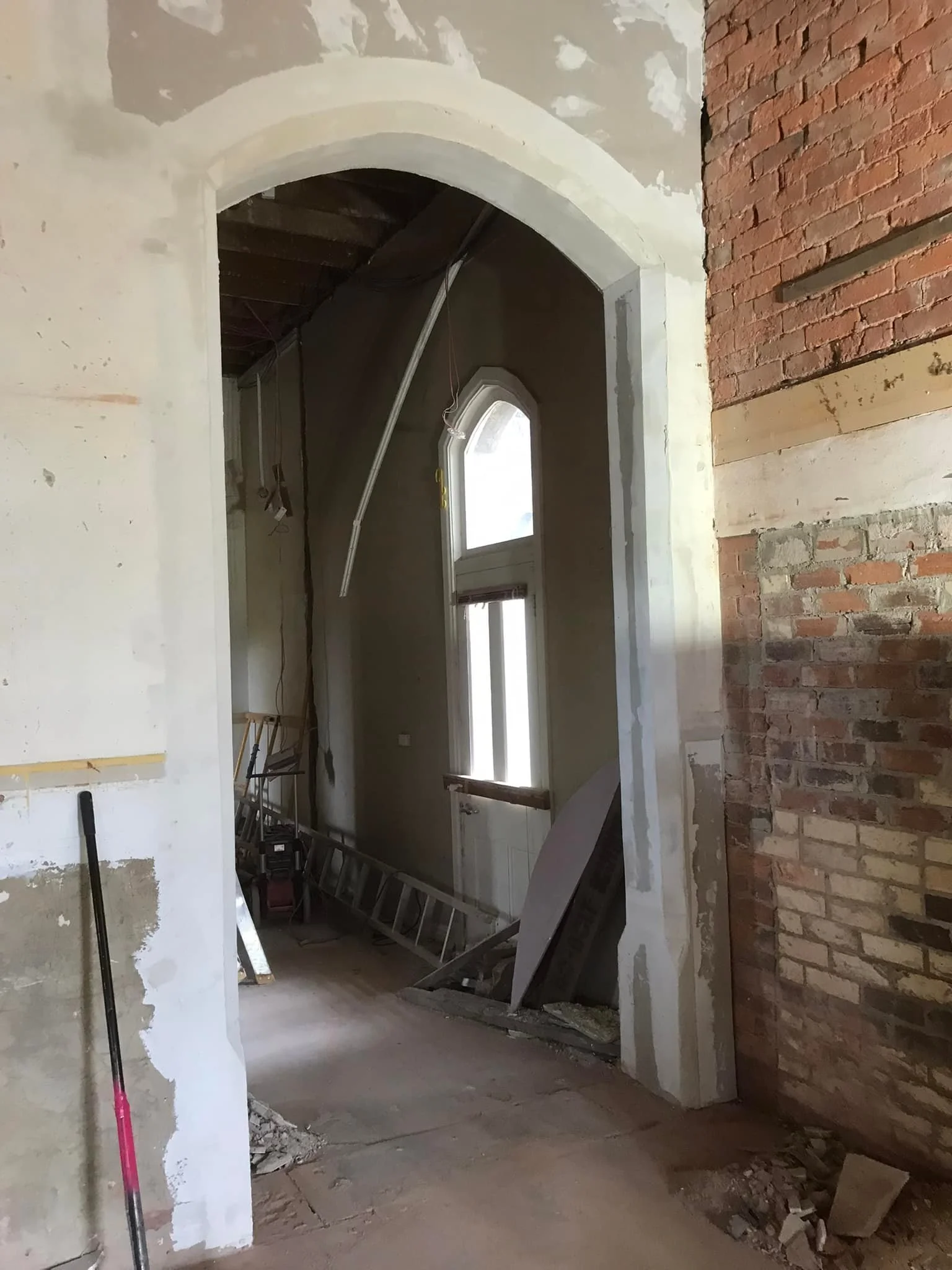 Hinton Contracting heritage renovations inside building. 