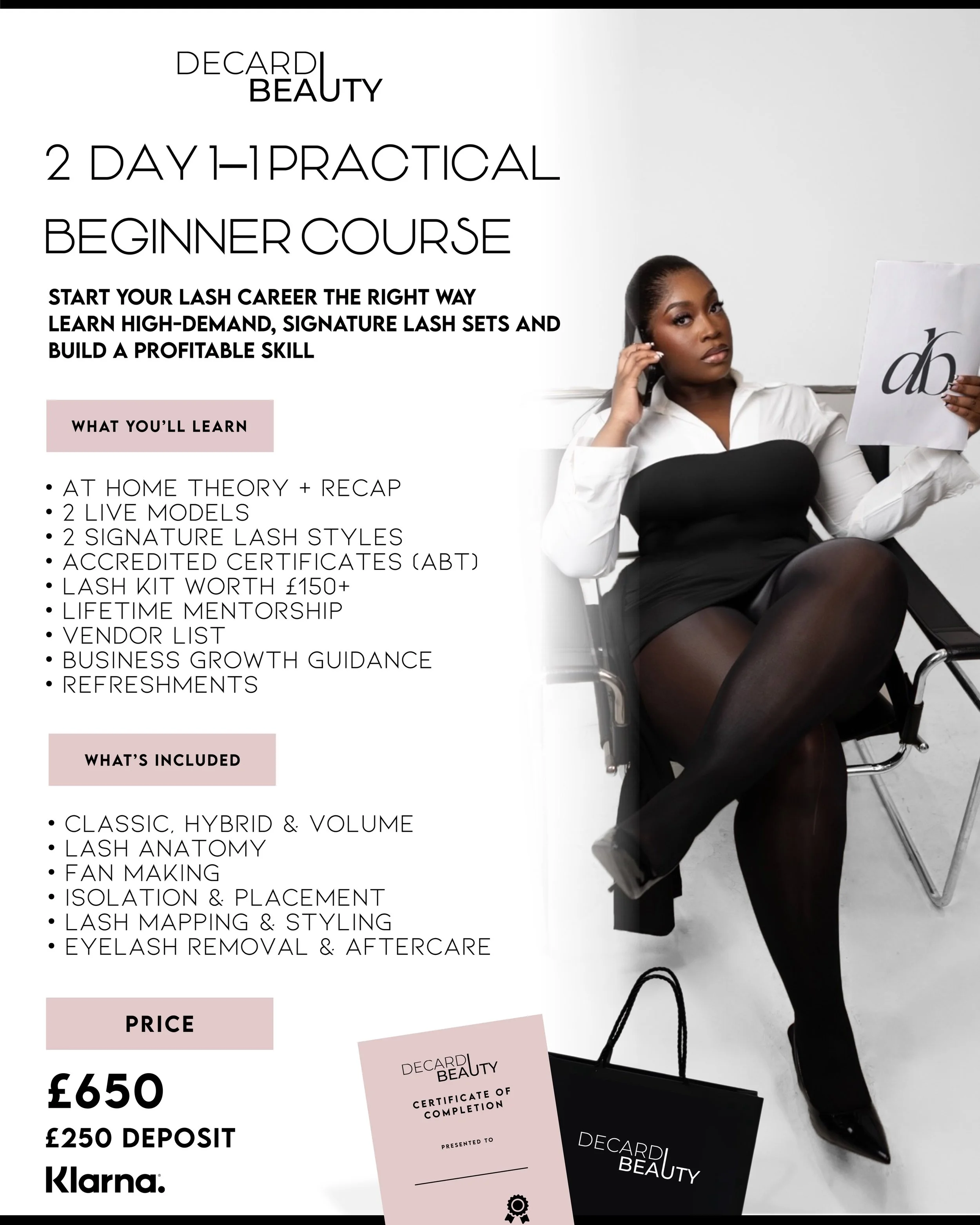 The Decardi Beauty 2 Day 1-1 Beginner Course