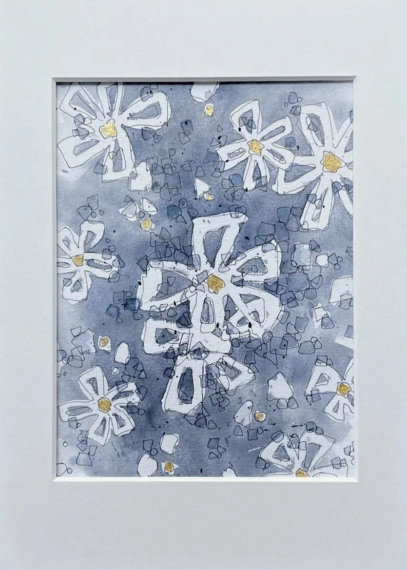 "Schwarze Flora" mit Blattgold