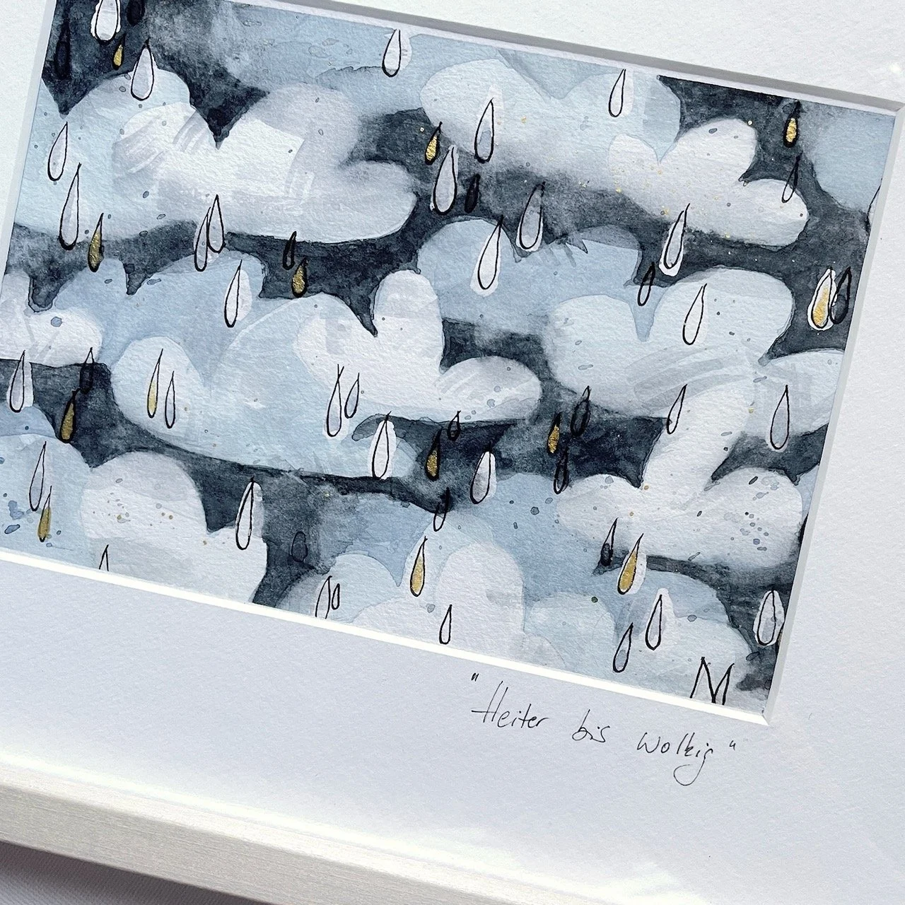 Aquarell "Heiter bis wolkig" (verk.)