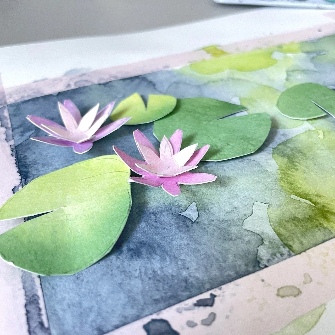 Aquarell und Papiermodelle