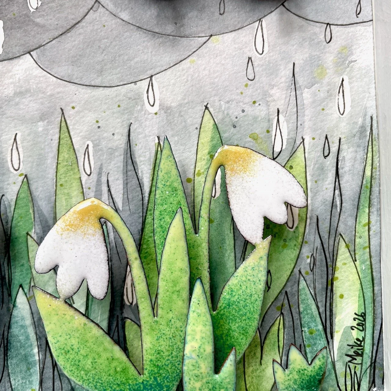 "Heiter bis wolkig" Detail mit Blumen