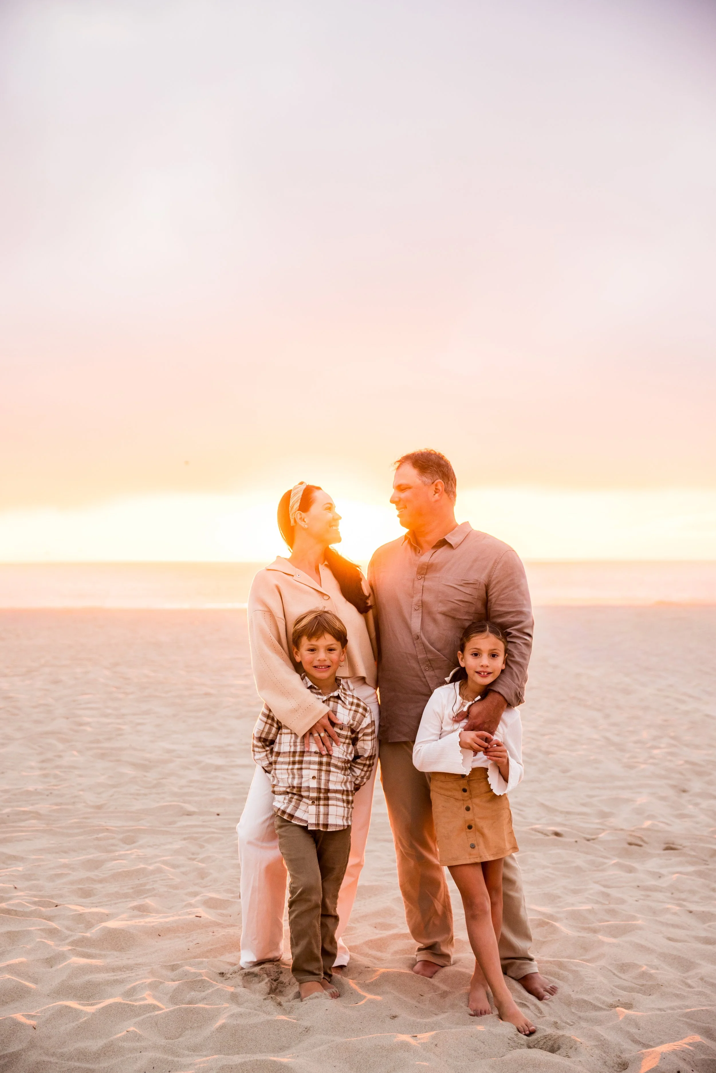 Hermosa Beach Sunset Family Session