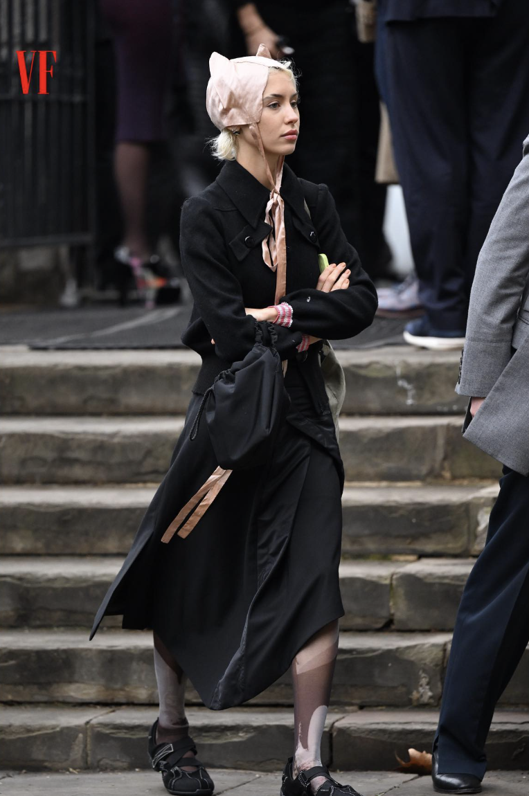 Iris Law (@lirisaw) wearing the KITTY CAT HAT at the Vivienne Westwood memorial. Vanity Fair Italia Magazine