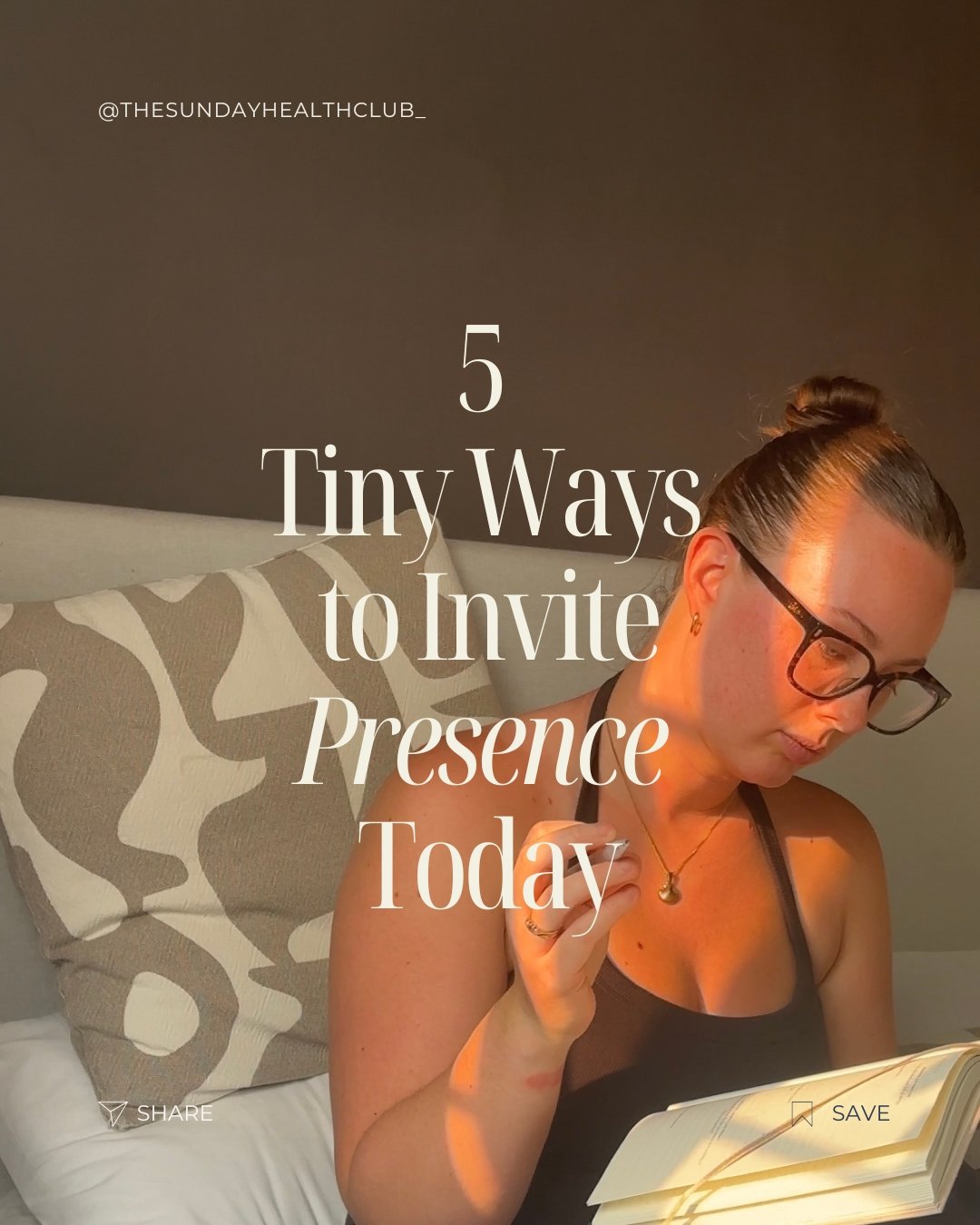Need a reset?
Here are 5 simple ways to feel more present today —
just small shifts to help you slow down, tune in, and feel more like you. 🤍
My new blog post explores this a little more. Big Shifts in the Small Things: How Presence Heals. L