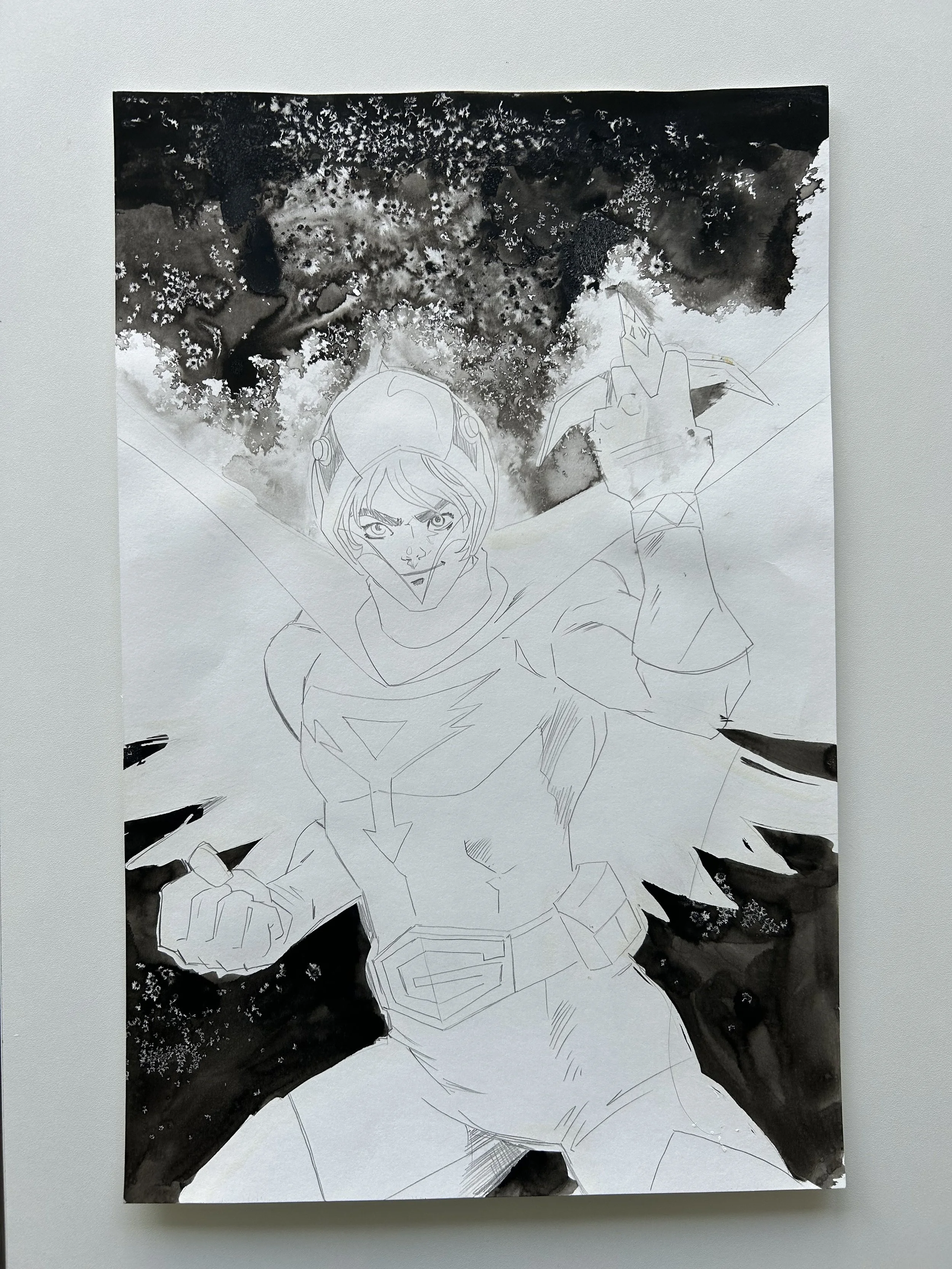 Gatchaman3_cover1 10_pencil+BG.jpg