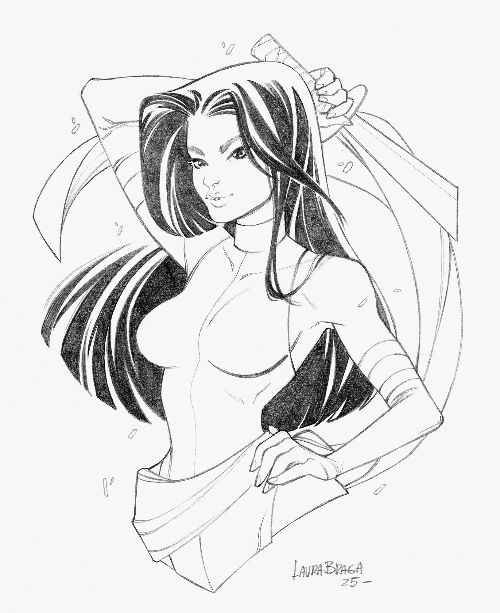 Psylocke - Pencil Bust