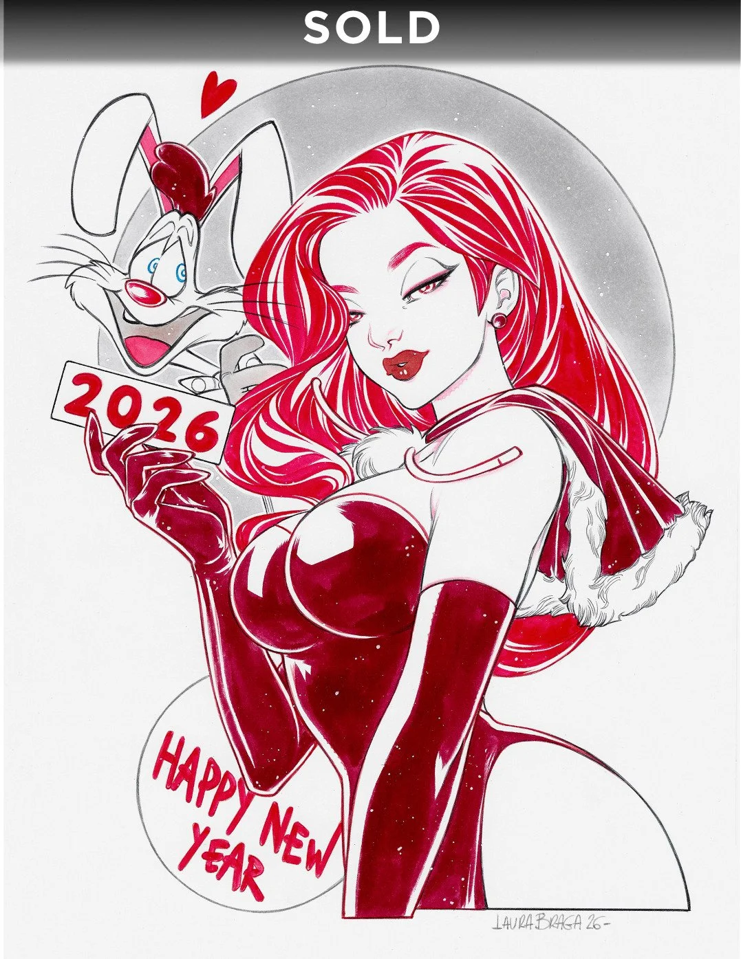 Jessica Rabbit - New Year tribute illustration (Sold)