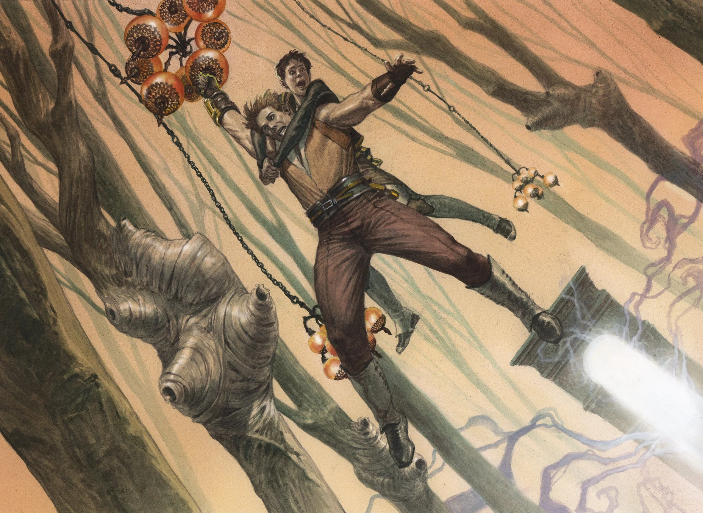 Magic the Gathering: Improvising Aeralist Original Art