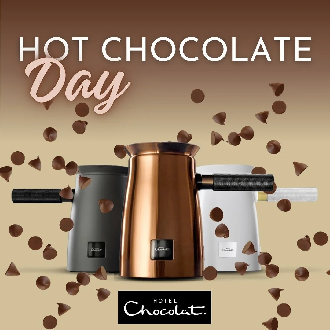 Happy World Hot Chocolate Day! 🍫☕️
@hotelchocolat &lsquo;s velvetiser was revolutionary in the hot chocolate world! The idea of having a caf&eacute;-quality hot chocolate right in your home is giving customer&rsquo;s that luxurious experience!
Who e