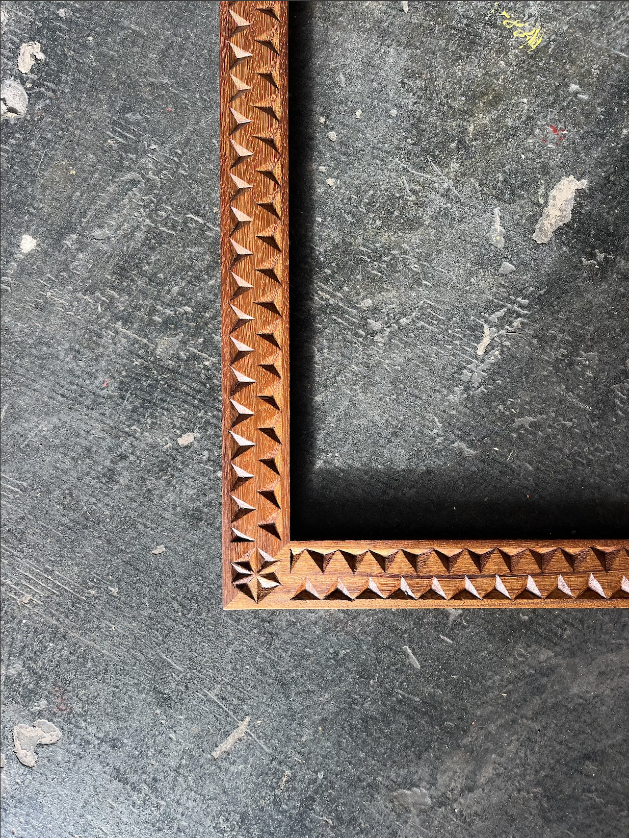 Hand Carved Iroko Frame