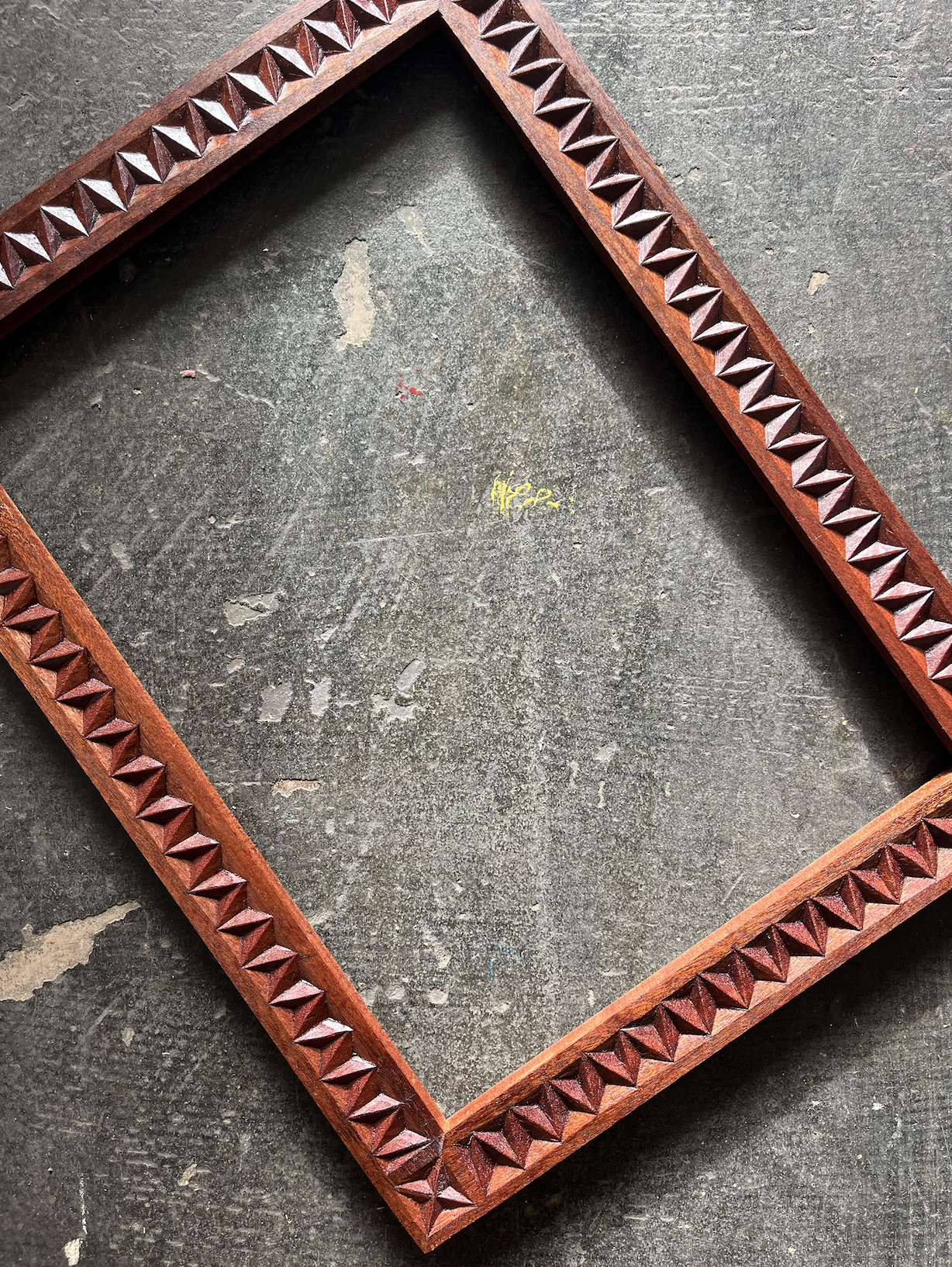 Hand Carved Sapele Frame