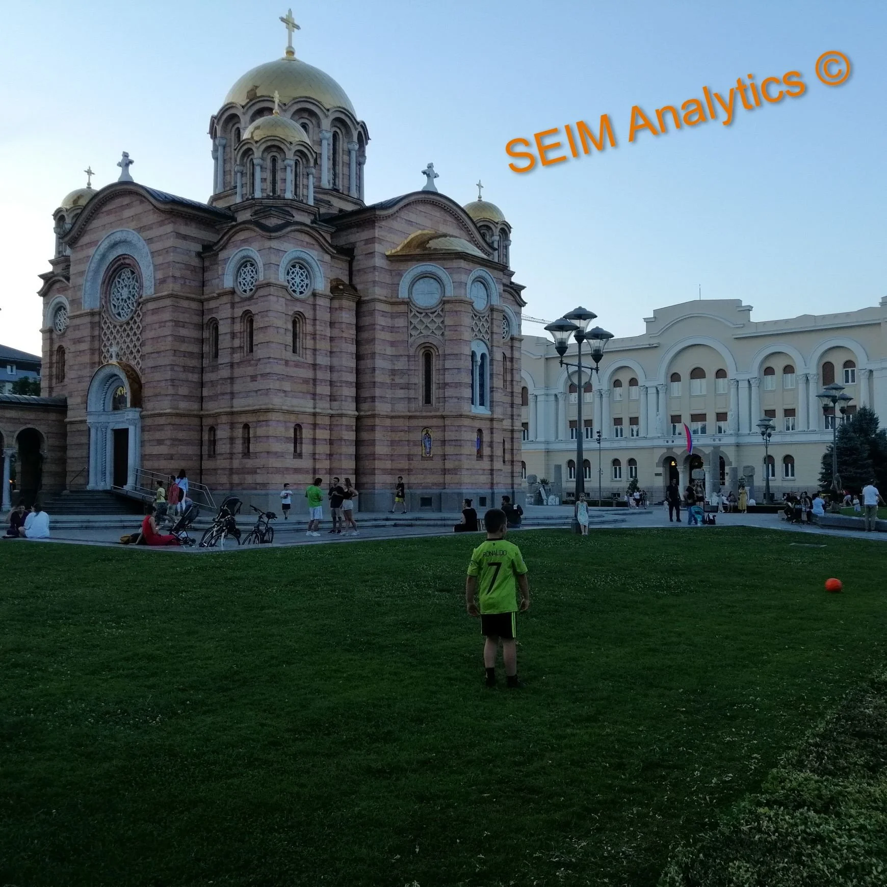 The rebuilt Serbian Orthodox Church in Banja Luka, destroyed by Nazi Germany's bombing in 1941.