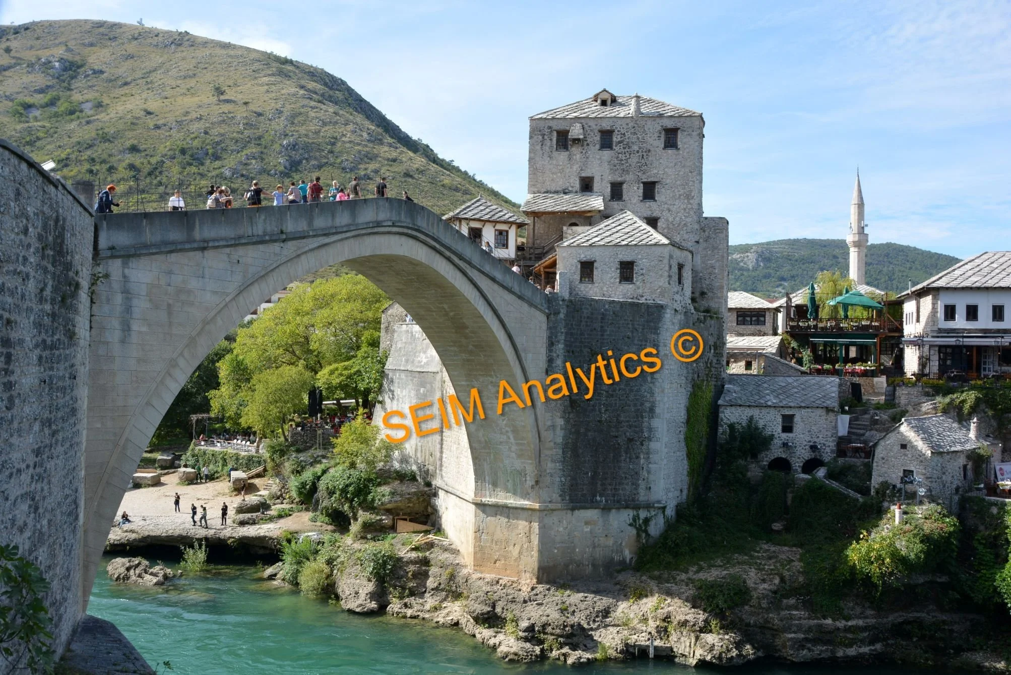 The rebuilt Old Bridge of Mostar.
