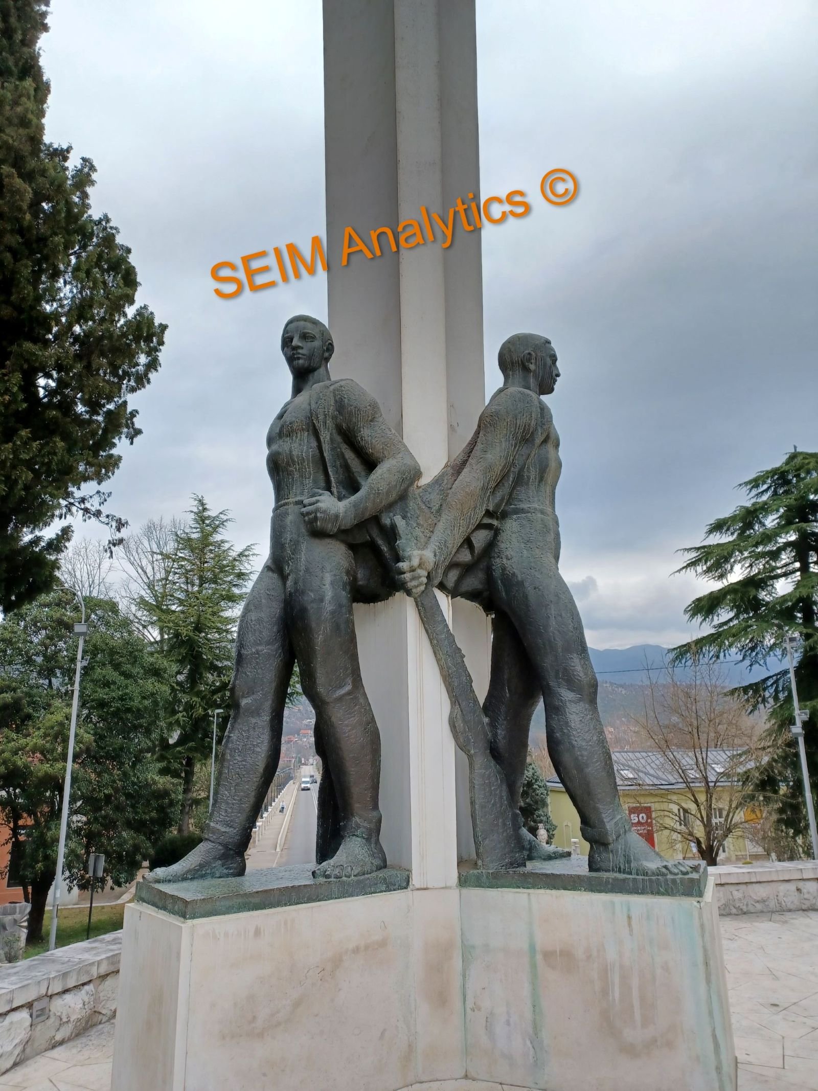 World War II Partisan monument in Danilovgrad