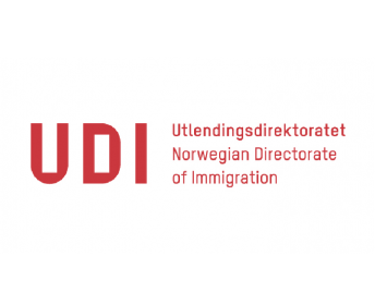 Logo of the Norwegian Directorate of Immigration (UDI) with the text 'Utlendingsdirektoratet Norwegian Directorate of Immigration'.