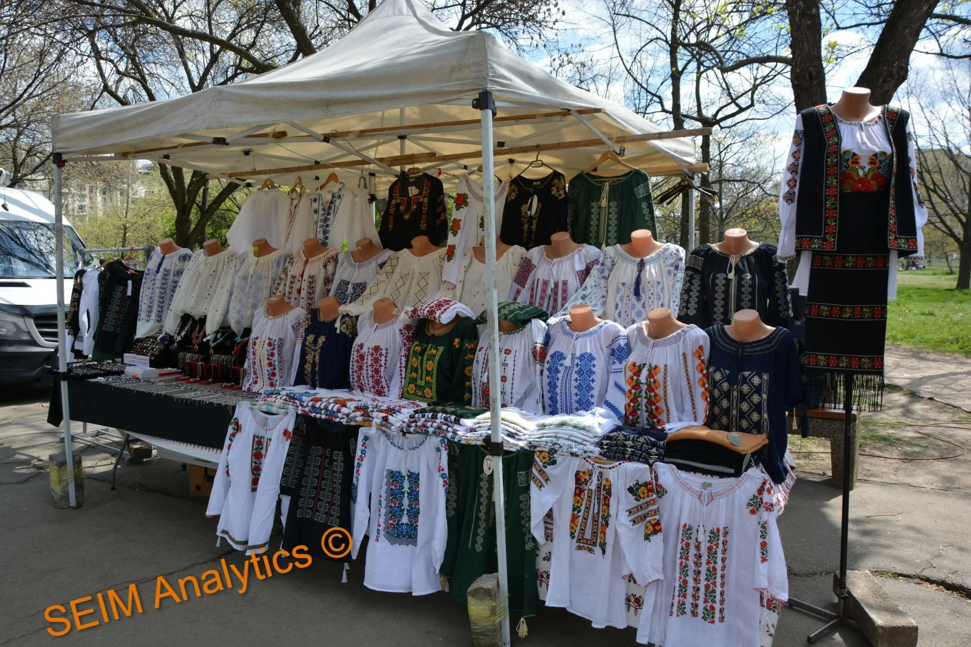 Bucharest, Romanian national dresses for sale